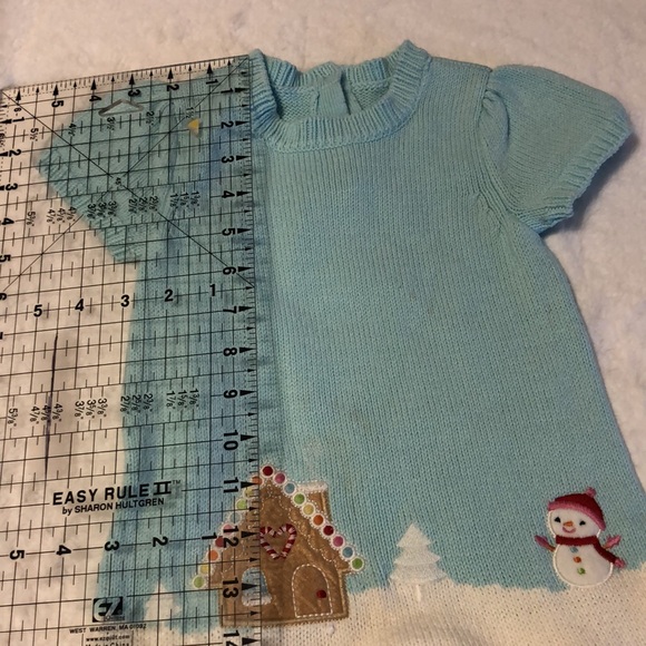Gymboree 2T Winter Wonderland Knitted Sweater Dress Snowman & Gingerbread House - Picture 9 of 16